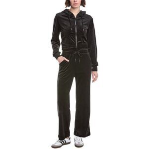 Marion Womens 2Pc Wide Leg Pant & Hoodie Set, Black